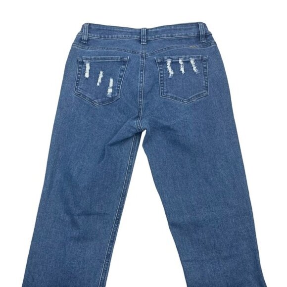 NWT KAN CAN Distressed Skinny Jean Sz 25 Blue - Picture 7 of 8
